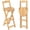 Burlywood, variant on AOBAIWO Folding Bar Stool Kitchen24 inch Folding Kitchen Counter Chair Portable Wooden bar Stool Folding Outdoor Shop Kitchen Restaurant Coffee Stool 1 (Brown)