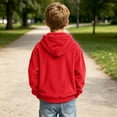 thumbnail image 4 of Edvintorg Boys Hoodies Size 10 12 Long Sleeve Corduroy Hooded Sweatshirt Solis Color Quarter Zip Pullover Top Kids Clothes Boys, 4 of 9