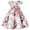a-Pink7228, variant on FINALGANG Girls Kids Floral Print Dress Cap Sleeve Crewneck Satin Bow Waist Flared Skirt Princess Party Dress For Daily Wear Trendy Dress