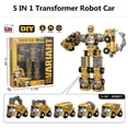 thumbnail image 7 of Transform Robot Toys for Boys 3-6 Year Old, 5 in 1 STEM Building Toys Cars for Toddler Boys Girls Gifts, Yellow, 7 of 7