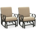 thumbnail image 1 of Costway 2PCS Patio Rocking Chair with Cushion Heavy-Duty Metal Frame Smooth Glider Outdoor, 1 of 9
