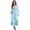 Blue Flower Palm Leaf, variant on FKELYI Womens Long Sleeve Maxi Dress Hippie Floral Skull Print Soft V-neck Casual Dress with Pocket Fall Dresses for Spring Winter, M