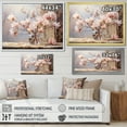thumbnail image 4 of Designart "Pink Beige Magnolias love expression" Floral Floater Framed Canvas Art Print, 4 of 7
