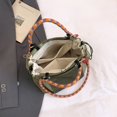 thumbnail image 6 of Hfppkn Green Lightweight Nylon Casual Commuter Shoulder Bag, Trendy Underarm Top Handle Purse for Daily Use 23x22x13cm, 6 of 7