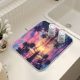 thumbnail image 7 of Ryvnso Sunset Landscape Dish Drying Mat for Kitchen Countertop 18x24 Large Dish Pad Drainer Rack Dish Sink Mats, 7 of 7