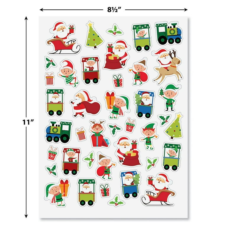  CURRENT Retro Santa Christmas Stickers - 40 Stickers, Two  8-1/2 x 11 Sheets, Holiday Themed, Great for Teachers, Students,  Scrapbooking, DIY Arts and Crafts, Gift Wrap : Toys & Games