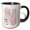 Black/White, variant on 3drose, Cute Pink Unicorn Monogram Initial N, 11oz Magic Transforming Mug
