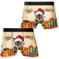 thumbnail image 3 of Merry Christmas Santa Siamese Scarf Twinkling Lights Xmas Holiday All Over Print Boxer Briefs Underwear for Men Dad Cat Lover Kitten Owner Gifts - 00022, 3 of 6