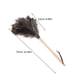 thumbnail image 1 of Plumero de plumas de avestruz negro natural con mango de madera Plumero de coche Interior Limpiador exterior Plumero para persianas Cocina Oficina Plumero esponjoso Ecomeon no, 1 of 6