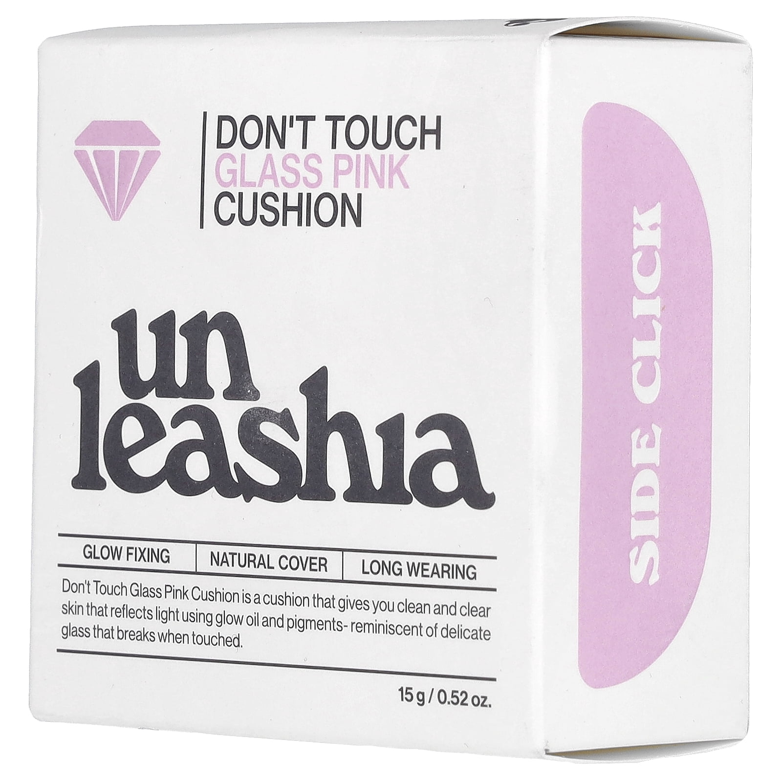 Unleashia Don't Touch Glass Pink Cushion, SPF 50+/PA++++, 21N Hyaline, 0.52 oz (15 g)