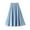 Blue, variant on IROINNID Long Comfort Waist Skirt For Women Summer Skirt High Waist Auricular Margin Pleated Skirt i Skirt Solid Color Skirt