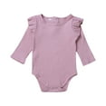 thumbnail image 2 of EYIIYE Baby Boy Girl Long Sleeve Romper Cotton Ruffled  Bodysuit, 2 of 6