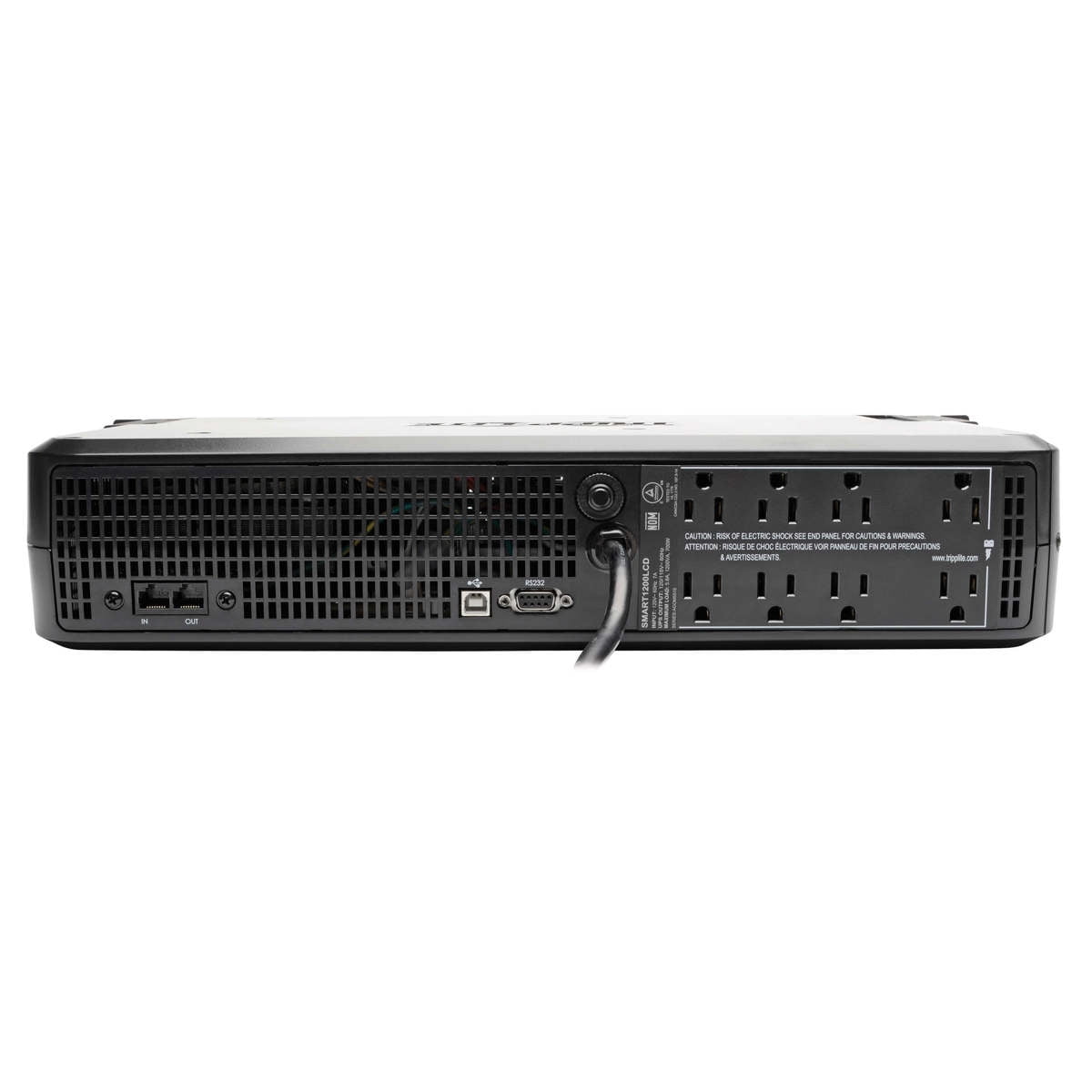 Tripp Lite 1500VA Smart UPS Battery Backup, AVR, LCD, Line Interactive, Rack/Tower, 8 Outlets, 120V, USB, DB9 (SMART1500LCD)