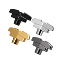 thumbnail image 3 of LOOKSEVEN 1 Set (6Pcs) Guitar Tuning Peg Button Machine Head T-Shaped Buttons-Gun Black, 3 of 5
