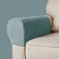 thumbnail image 6 of Pebbuoy 2 Pcs Sofa Arm Cover Elastic Thickened Dirt-resistant Solid Color Soft Fabric Anti-Slip Couch Armrest Protectors Recliner Slipcovers, 6 of 7