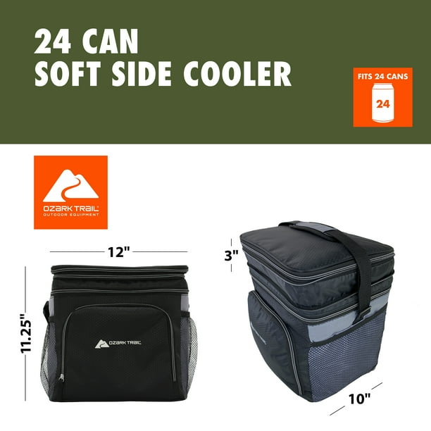 Ozark Trail 24-Can Soft-Sided Cooler, 19 qt, Black - Walmart