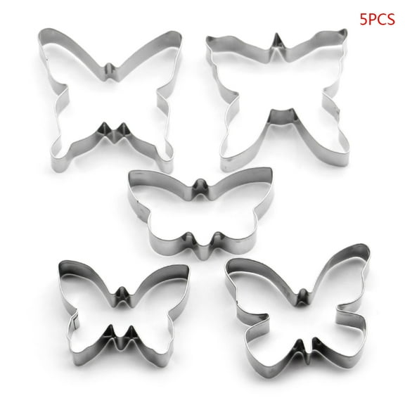 5 PCS Cookie Cutters Molds for Cute for Butterfly Themed Party DIY Cookie Mold Bake Gift Candy Food Molds for Baking Dur