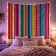 thumbnail image 2 of Vibrant Striped Geometric Motifs on a Woven Canvas, Energetic Boho for Art Lovers, Textile Wall Art Decor, Housewarming Gift Tapestry Wall Hanging for Living Room and Bedroom, 2 of 7