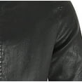 thumbnail image 4 of HOOMEUMY Mens Hoodless Leather Jacket Slim Fit Design Casual Workout Long Sleeve Clothes Fashion 2025 Trendy Classic Solid Coat Stand Collar Jacket Black M, 4 of 5