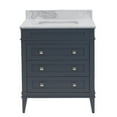 thumbnail image 7 of Eleanor 30" Bathroom Vanity with Marine Gray Cabinet and Carrara Marble Top, 7 of 7