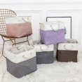 thumbnail image 3 of Collapsible Linen Storage Basket With Liner For Toy Organization In Bedroom Or Living Room Basket Storage,c, 3 of 5