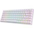 thumbnail image 1 of RK ROYAL KLUDGE RK84 Wireless Bluetooth/2.4Ghz 75% RGB Mechanical Gaming Keyboard, Three Modes Connectable Keyboard with Hot-Swappable Quiet Red Switch White, 1 of 8