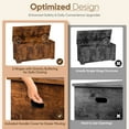 thumbnail image 4 of ZenSports 39''L Wooden Storage Chest Bench Box W/Safety Hinged Lid for Entryway, Bedroom, Rustic Brown, 4 of 10