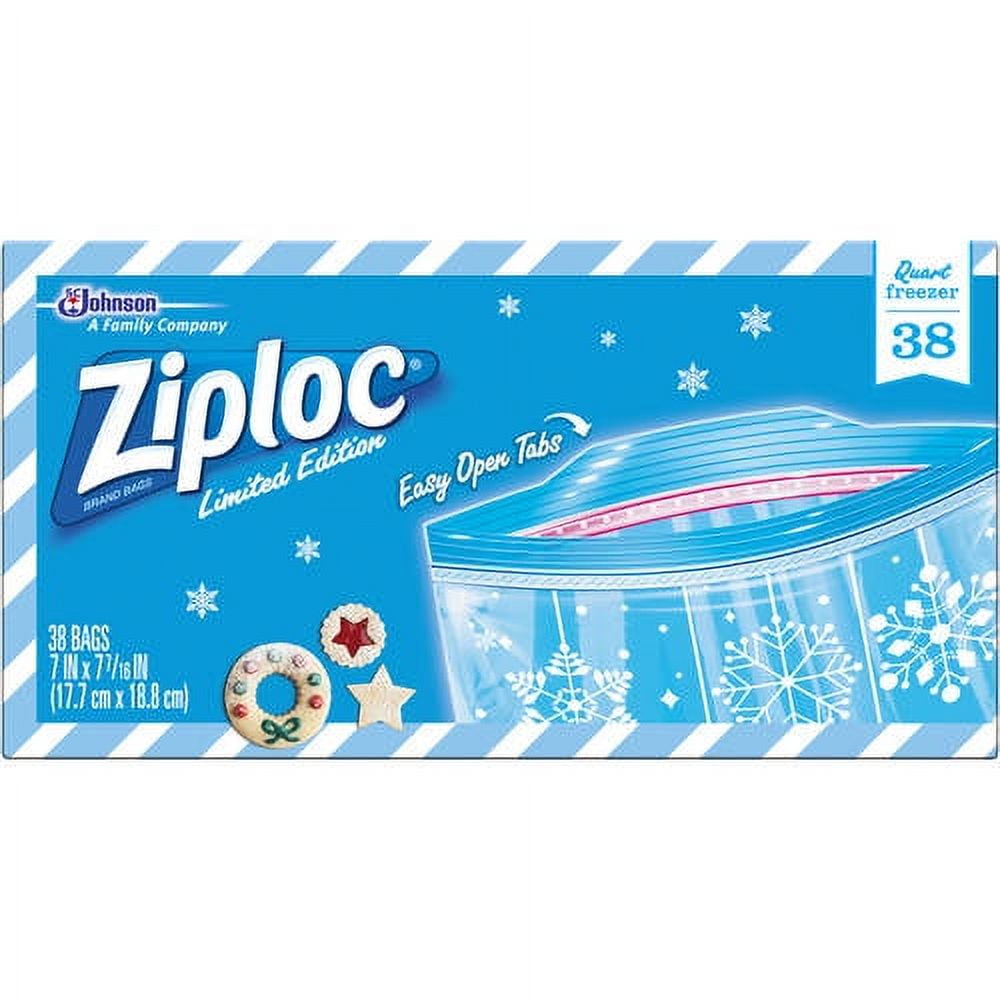 Ziploc Limited Edition Holiday Freezer Bags Quart 38 ct 