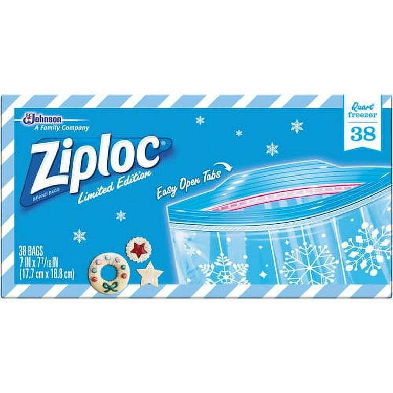 Ziploc® Holiday Quart Freezer Bags, 38 ct - Foods Co.
