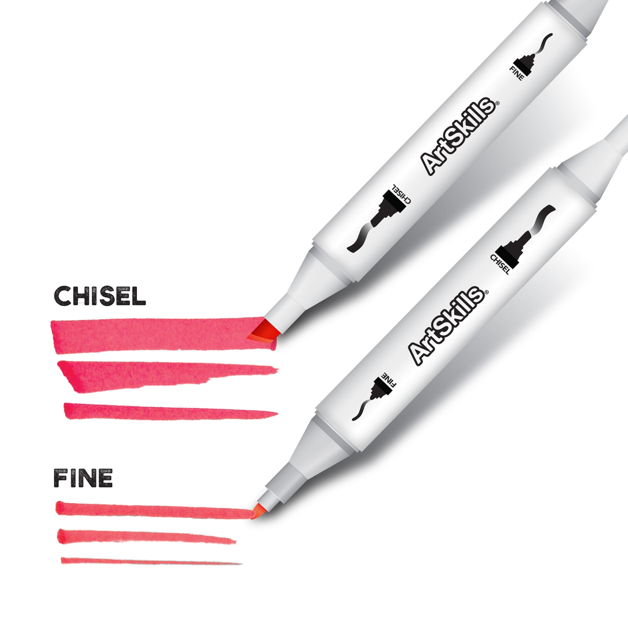 ArtSkills Dual Tip Permanent Markers, Chisel and Fine Tips, for Adults, Teens, & Kids, 8 Pieces