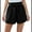 Black, variant on Prettady Women Casual Shorts Bowknot Tie Waist Summer Shorts with Pockets Navy Blue L