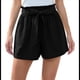 thumbnail image 1 of Pantalones Cortos Casuales de Verano para Mujer con Lazo y Cintura Anudada y Bolsillos. Negro XL, 1 of 7