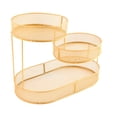 thumbnail image 3 of Cesta de frutas de Metal, soporte para servir, soporte de 3 niveles, soporte para centro de mesa de mostrador, cesta de almacenamiento de alambre de oro, 3 of 8