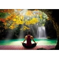 thumbnail image 2 of wall26 - Girl Meditating on a Bridge Under a Tree Looking Over a Waterfall - Wall Mural, Removable Sticker, Home Decor - 66x96 inches, 2 of 6