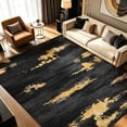 thumbnail image 2 of Bleum Cade 8'x10' Area Rugs for Living Room, Washable Rugs Modern Rugs for Bedroom Dinning Room,Abstract Rug Ultra Soft Non Slip Durable Large Carpet Home Decor, Black Gold, 2 of 14
