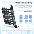 thumbnail image 3 of Tarjeta PCIe USB 3.0 de 7 puertos ELUTENG para Windows 11/10/8/7/XP/Vista, 3 of 8