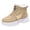 Khaki, variant on HEWUQI Winter Boots for Women Snow Boots Warm Hiking High Top Sneakers Waterproof Lightweight Outdoor Shoes Pink Size 6