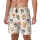 thumbnail image 1 of Balery Shiba Head Face Bañador para hombre, shorts de playa de secado rápido con entrepierna y forro de compresión-X-Large, 1 of 6