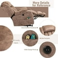 thumbnail image 3 of EPICOZY Large Power Lift Recliner Chair for Elderly Tall Man, Overstuffed Widen Massage Electric Recliner with Heat Vibration, Extended Footrest, Cup Holders, Side Pockets & USB Ports, Fabric Brown, 3 of 7