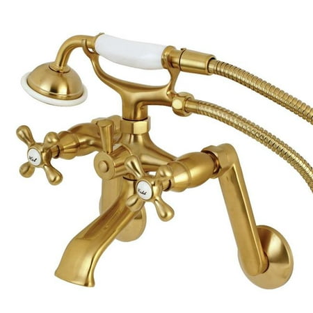 Kingston Brass Ks269sb Tub Wall Mount Clawfoot Tub Faucet With