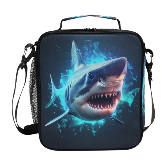 ALAZA A Sharks Lunch Box Insulated Lunch Bag Reusable Thermal Cooler Tote School Picnic