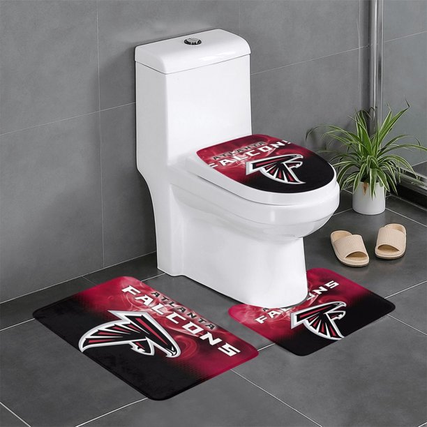 Juego de alfombras de baño de 3 piezas del equipo Atlanta Alfombra antideslizante para baño de 24 x 16 pulgadas