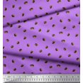 thumbnail image 2 of Soimoi Purple Georgette Viscose Fabric Coffee Beans Food Decor Fabric Printed Yard 42 Inch Wide, 2 of 3