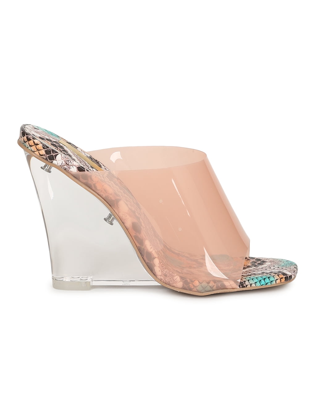 OHGA♡CLEAR MULE Clear Mule Wedge