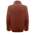 thumbnail image 3 of Virmaxy Womens Fashion Sweater Slouchy Style Solid Color Turtleneck Cable Knitted Sweater Long Sleeve Solid Twists Jumper Warm Casual Relaxed Fit Pullover Sweater Brown L, 3 of 4