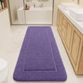 thumbnail image 2 of Bathroom Rugs, 24" x 60" Long Bath Rug, Non Slip Washable Bathroom Runner Rug Soft Thick Absorbent Bath Mat for Shower, Shaggy Plush Luxury Large Bath Rug, Purple, 2 of 14