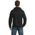 thumbnail image 2 of Port & Company PC90ZH Essential Fleece Full-Zip Hooded Sweatshirt, Jet Black, 3XL, 2 of 5
