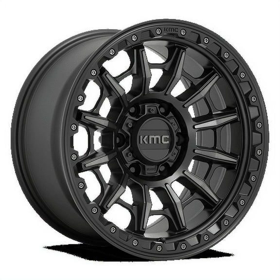 KMC Aluminum Rim KM547 CARNAGE 17X9in Satin Black with Gray Tint Finish, KM54779068400