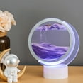 thumbnail image 4 of 3D Sand Art Lamp - USB-Powered Color-Changing Night Light with Moving Sand Display, Home Decor Gift (8.27 Inch, Purple Glass) Purple, 4 of 6