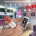 thumbnail image 2 of Wireless Microphone Karaoke Portable Bluetooth Speaker Home KTV Player with LED Dancing Lights Golden, 2 of 5